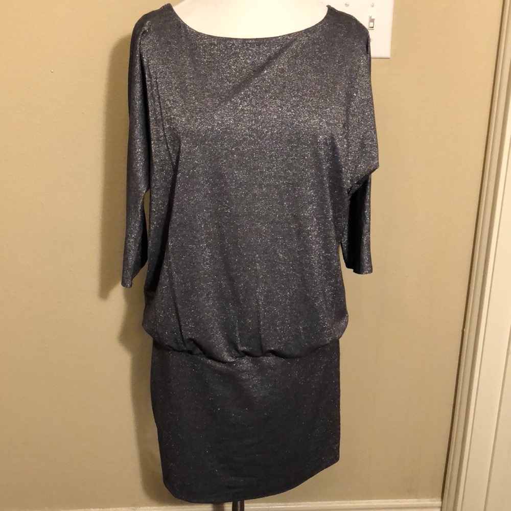 WHBM silver shimmer dress size XS